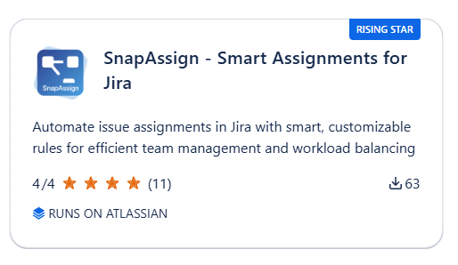 Atlassian Marketplace Rising Star SnapAssign